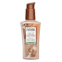 Ambi Even & Clear Complexion Facial Cleanser, For Men & Women, All Skin Types, Sweet Potato, Chamomile, Green Tea, Hydroquinone-free, Soap-free, Alcohol-free, Fragrance-free, Dye-free, 3.5 Fl Oz