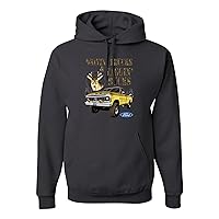 Driving Trucks and Taggin Bucks Retro Ford F150 Hunting Ford Truck Licensed Official Mens Hoodies