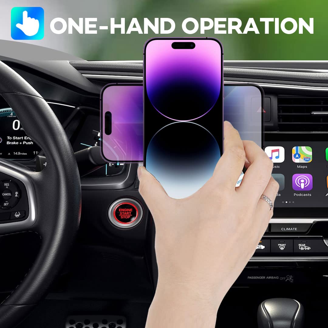 Quarble Magnetic Dashboard Car Mount Compatible with MagSafe Case iPhone 14 13 12 Pro Max Plus Mini, 360° Adjustable Phone Holder No Metal Plate Needed 2021 All New
