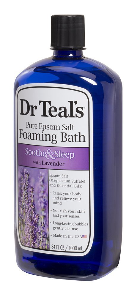 Dr Teal's Foaming Bath Variety Gift Set (2 Pack, 34oz ea.) - Soothe & Sleep Lavender & Relax & Relief Eucalyptus & Spearmint - Pure Epsom Salt & Essential Oils Alleviate Stress & Clear The Mind