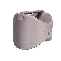 Knee Pillows, for Sleeping for Back Pain,Leg Pillow for Sleeping On Side,White Contour Memory Foam Cushion Knee Support Pillows,Pregnancy Pillow. Grey