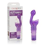 CalExotics Original Butterfly Kiss Vibrator - Multi-Speed Waterproof Vibe – Adult Sex Toys for Couples - Clitoral G Spot Massager – Purple