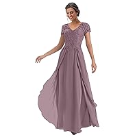 Plus Size Mother of The Groom Dress Wisteria Mother of The Bride Dresses Long Short Sleeves Formal Dress Size 26W