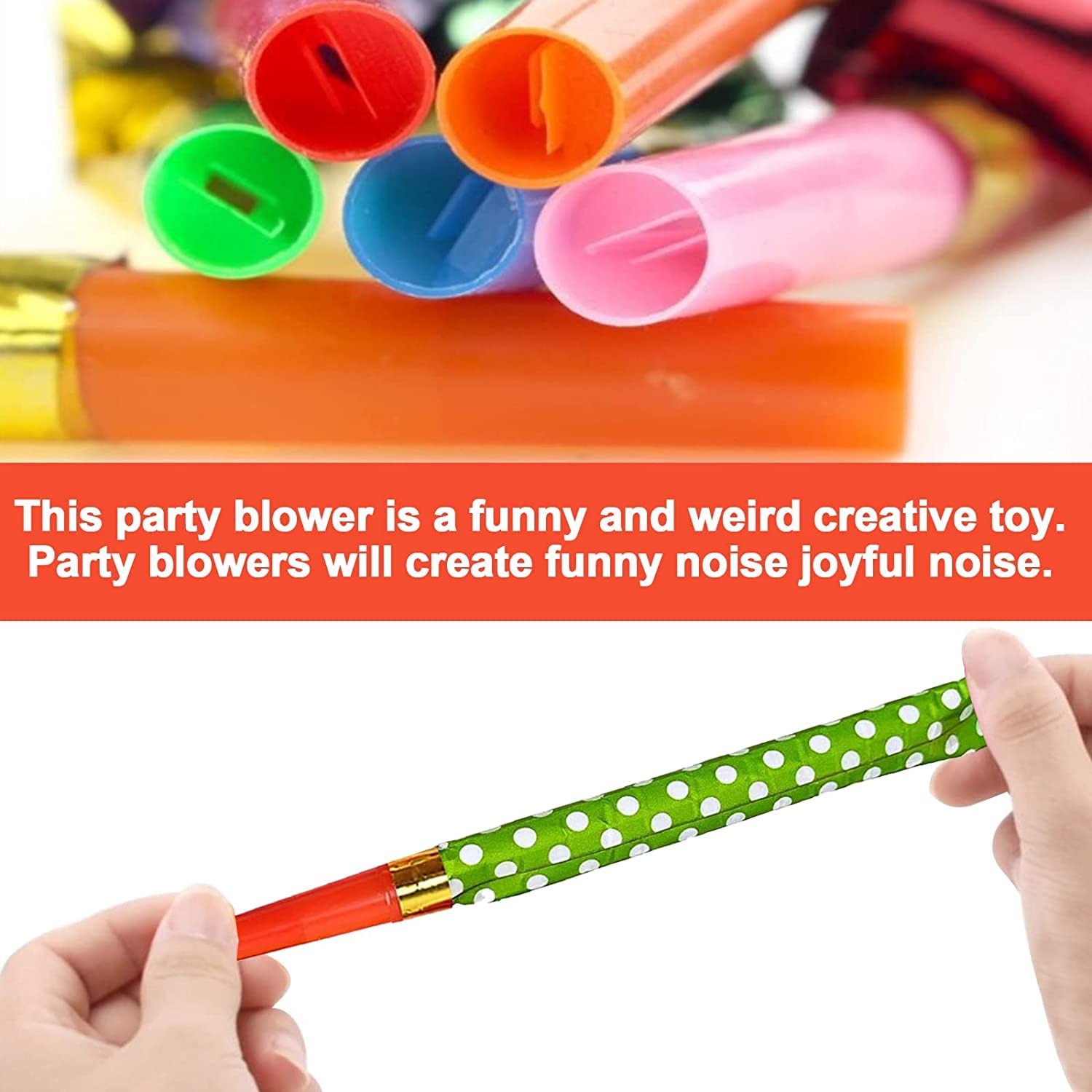 25 Pieces Party Blower,Colourful Noisemakers Party Blowouts Whistles Party Squawkers Fringed Noise Maker,Birthday Noisemakers Birthday Blow Horns Party Horns Party Whistles New Years Party Noisemakers