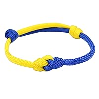 Country National Flag Wristband Yellow Blue Football Sport Cotton Line Bracelets Bangles Gifts for Women Men Jewelry