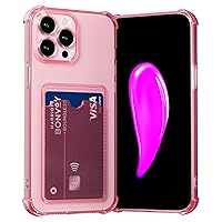 Case for iPhone SE 2022/SE 2020/8/7 Pink Cute Phone Case Soft TPU Wallet Case Slim Bag Cover Shockproof with Card Slot Holder