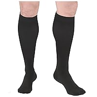 Truform Surgical Stockings, 18 mmHg Compression for Men and Women, Knee High Length, Closed Toe, Black, Medium