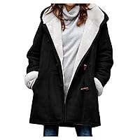 FQZWONG Winter Coats For Women Warm Clothes Fleece Sherpa Lined Jackets Fashion Hoodies Casual Fuzzy Outerwear