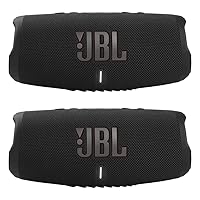 JBL Charge 5 Portable Waterproof Bluetooth Speaker with Powerbank - Pair (Black/Black) JBL Charge 5 Portable Waterproof Bluetooth Speaker with Powerbank - Pair (Black/Black)