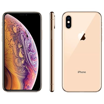 Apple iPhone XS, 64GB, Gold - Fully Unlocked (Renewed)