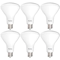 Sunco 6 Pack BR30 LED Bulbs, Indoor Flood Lights CRI93 11W Equivalent 65W 5000K Daylight 850 Lumens, E26 Base, 25000 Lifetime Hours Interior Home Residential Dimmable Recessed Can Light Bulbs - UL