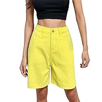 Athletic Shorts for Women Solid Color Drawstring Biker Shorts Stretch Wide Leg Summer Vacation Beach Shorts with Pockets