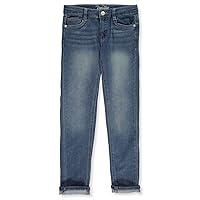 Girls' Whiskered & Stitched Jeans