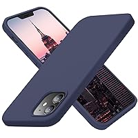 Cordking Designed for iPhone 12 Case, Designed for iPhone 12 Pro Case, Silicone Shockproof Phone Case with [Soft Anti-Scratch Microfiber Lining] 6.1 inch, Navy Blue