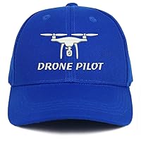 Trendy Apparel Shop Drone Pilot Embroidered Youth Size Kids Structured Baseball Cap - Royal