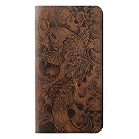 RW3405 Fish Tattoo Leather Graphic Print PU Leather Flip Case Cover for iPhone 12 Mini