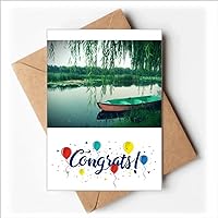 Willow Boat Lake Photography Wedding Cards Congratulations Greeting Envelopes