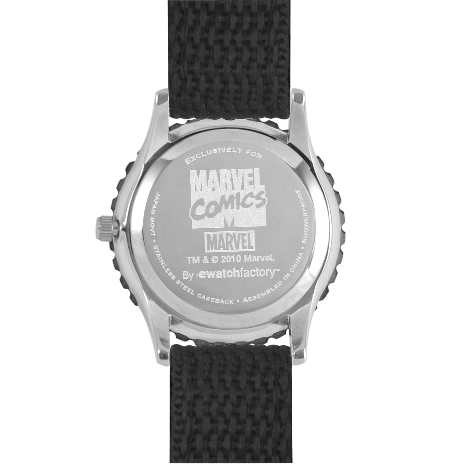 Marvel Spider-Man Kids' Bezel Stainless Steel Time Teacher Analog Quartz Nylon Strap Watch