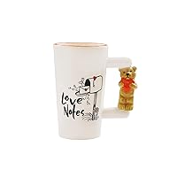 American Atelier Love Teddy Bear Ceramic Mug 16 Oz – for Coffee, Tea, Cocoa, Ice Cream or Even Soup-Hostess Gift Idea for Any Special Occasion, Housewarming or Birthday