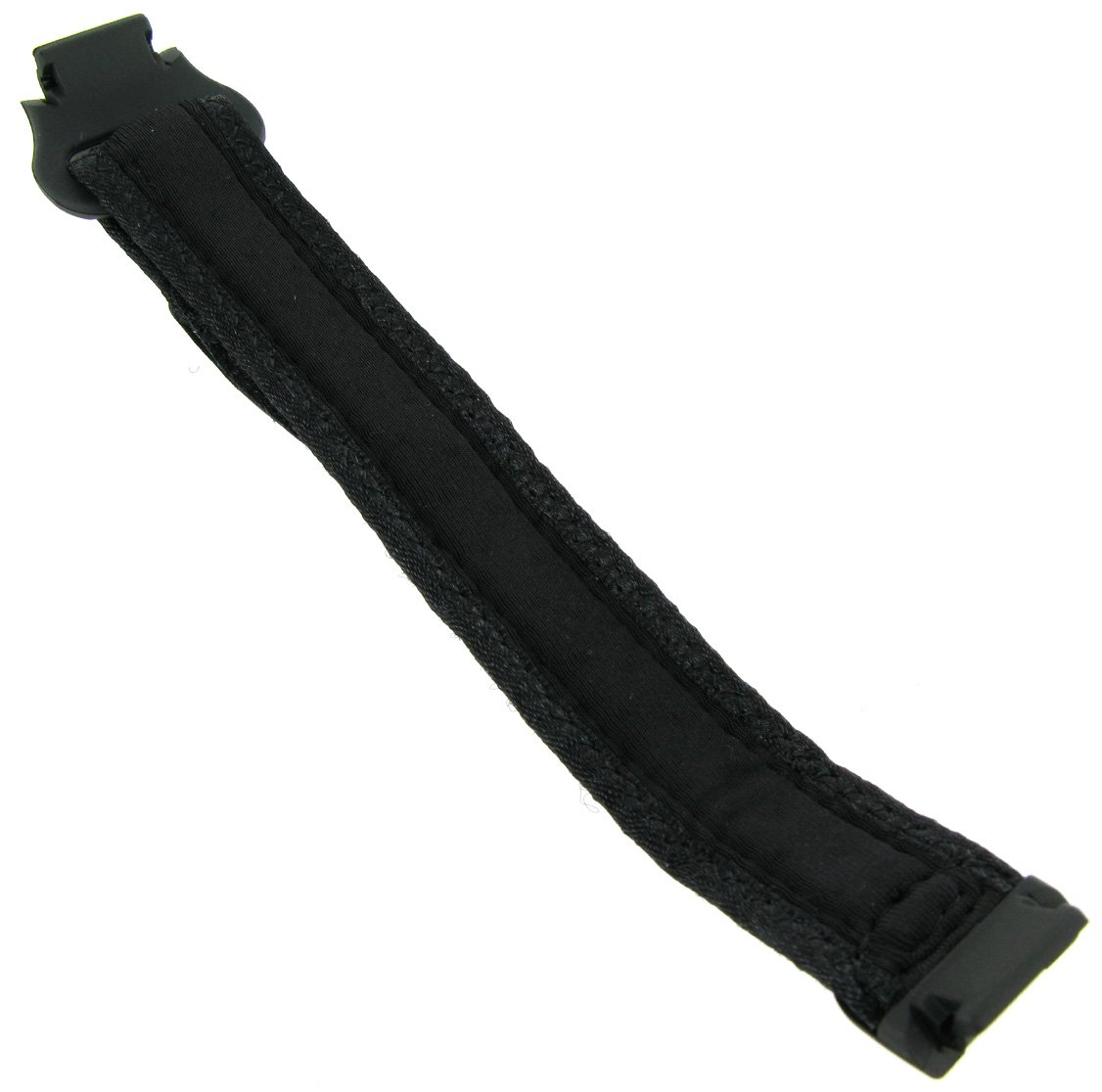 16mm Black Fabric Canvas Rubber Fits Timex Ironman 30 Lap Adjustable Watch Band TX453371T