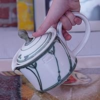 Handpainted Stoneware Teapot - Unique Ceramic Jug - Danko Art - Handmade in Bulgaria - 850ml/28 oz - Food, Microwave, Dishwasher Safe