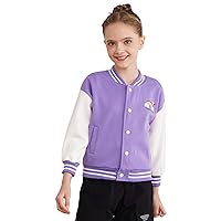 YiZYiF Kids Boys Girls Baseball Jackets Coat Spring Autumn Varsity Jacket Classic School Sport Sweatshirt Outwear