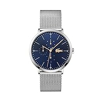 Lacoste Men's Moon Multi Quartz Stainless Steel and Mesh Bracelet Casual Watch, Silver, 2011024