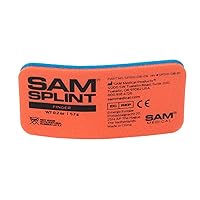 Sam Medical 12954 Finger Splint, Orange/Blue, 4-1/2