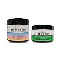 Live Conscious Beyond Greens & Beyond Brew | Delicious Greens Powder for Bloating + Mushroom Superfood Coffee Alternative Caffeine Free
