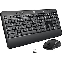 Logitech MK540 Advanced Wireless Keyboard and Wireless M310 Mouse Combo — Full Size Keyboard and Mouse, Secure 2.4GHz Connectivity (MK540) (Renewed)