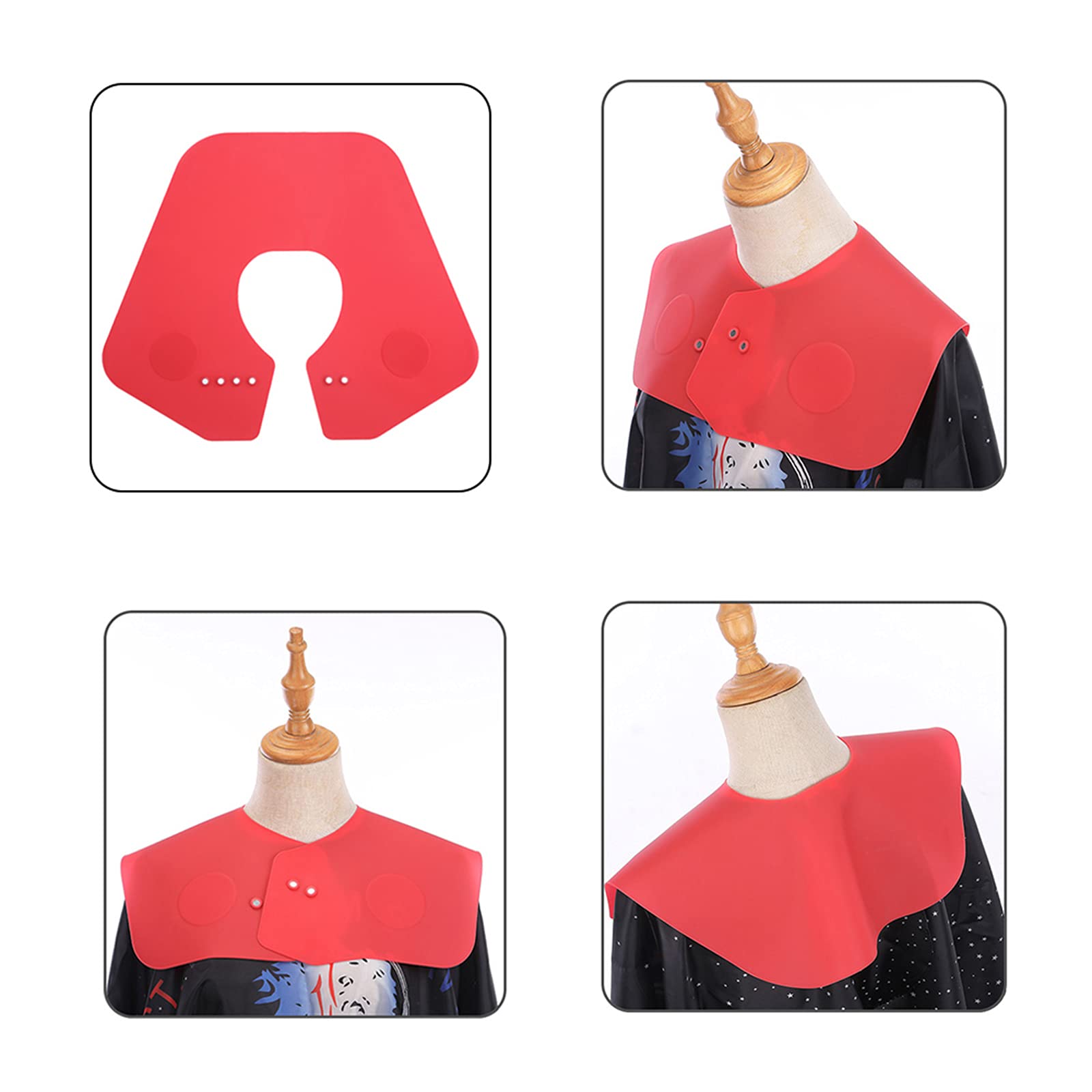 Layhou Silicone Neck Cape Adjustable Apron for Haircut Hair Dye Hairdressing Cutting Collar for Hair Salon Stylist
