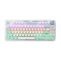 EPOMAKER x LEOBOG K81 Gasket-Mounted Custom Mechanical Keyboard with Knob, BT5.0 2.4G/ USB-C Wired Wireless Gaming Keyboard, Hot Swappable, NKRO, for Win/Mac (Mint Salt, Ice Crystal Switch)