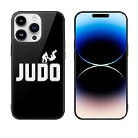 Judo Design Phone Case Compatible with iPhone 14 Pro Max Shockproof Glass Back Mobile Phone Shell Slim Cover