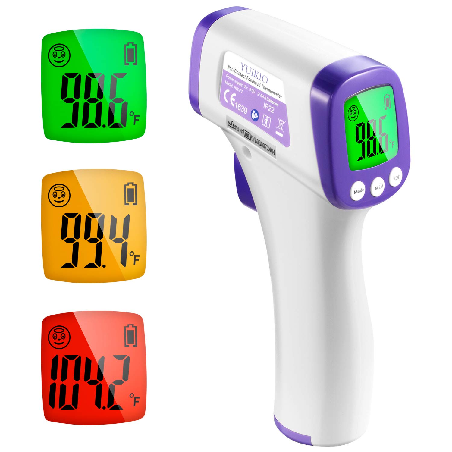Digital Thermometer for Adults and Kids, No Touch Forehead Thermometer