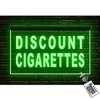 200078 Discount Cigarettes Tobacco Shop Store illuminated Display LED Night Light Neon Sign (21.5