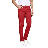NE PEOPLE Mens Basic Classic Solid Color Skinny Fitted Stretch Jeans (26-40)