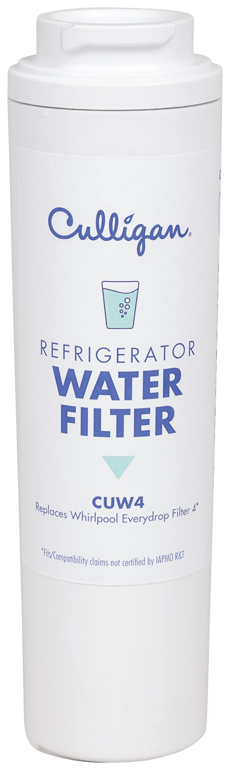Culligan CUW4 Refrigerator Water Filter | Replacement for Whirlpool Water Filter 4 (EDR4RXD1) | Replace Every 6 Months | Pack of 1