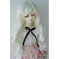 JD204 7-8inch(18-20cm) Ivory White Lady Braid Curly BJD Doll Wigs 1/4 MSD Synthetic Mohair Wig BJD Wigs 7-8 inch Doll Accessories