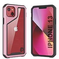 Punkcase for iPhone 13 [Armor Stealth 2.0 Series] Protective Hybrid Military Grade Cover W/Aluminum Frame [Clear Back] Ultimate Drop Protection for iPhone 13 (6.1