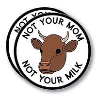 2X Not Your Mom Not Your Milk Sticker Decal Vegan Vegetarian Food Laptop Planet
