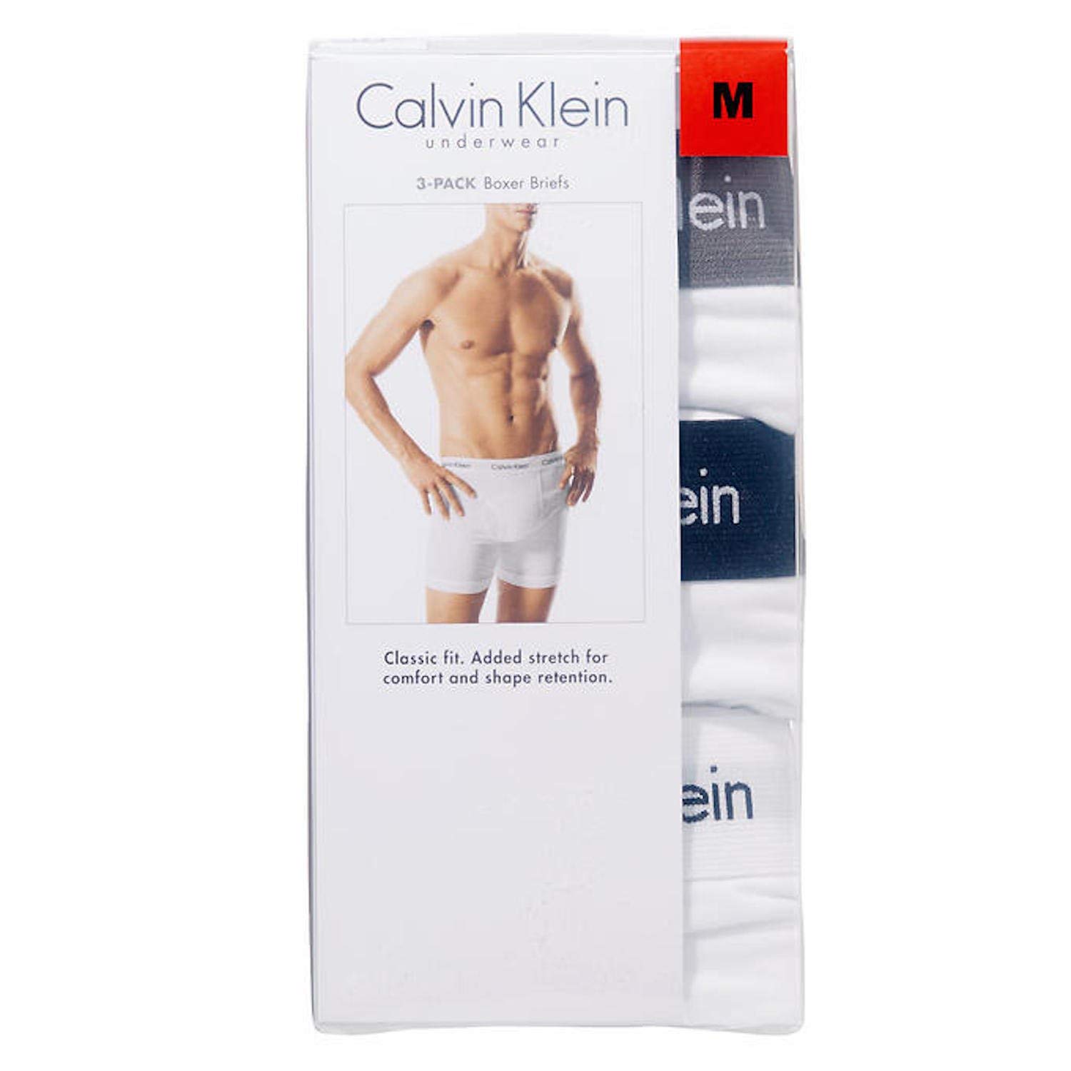 Calvin Klein Men's Underwear Cotton Stretch 3 Pack Boxer Briefs