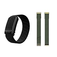WHOOP Bundle - WHOOP 4.0 with 12-Month Subscription and Superluxe Band in Ivy & Gold - Wearable Health, Fitness & Activity Tracker