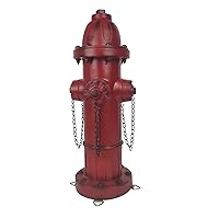 Fire Hydrant for Dogs to Pee On-16 Inches Red Puppy Pee Post Training Tool Resin Yard Garden Indoor Outdoor Statue