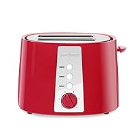 SEEDEEM Toaster 2 Slice, Extra Wide Slot Toaster, 6 Shade Settings, Bread Toaster with Cancel, Defrost, Reheat Function, Extra Wide Slots for Waffle or Bagel, Removable Crumb Tray, 750W, Retro Red