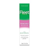 Fleet Laxative Bisacodyl Enema for Adult Constipation, 1.25 Fl Oz