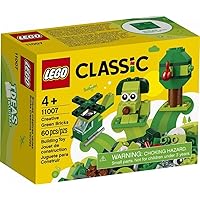 Classic Creative Green Bricks 11007 Starter Set Building Kit with Bricks and Pieces to Inspire Imaginative Play (60 Pieces)