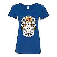 Skull Sunflower Eyes Women's Fashion Novelty T-Shirt