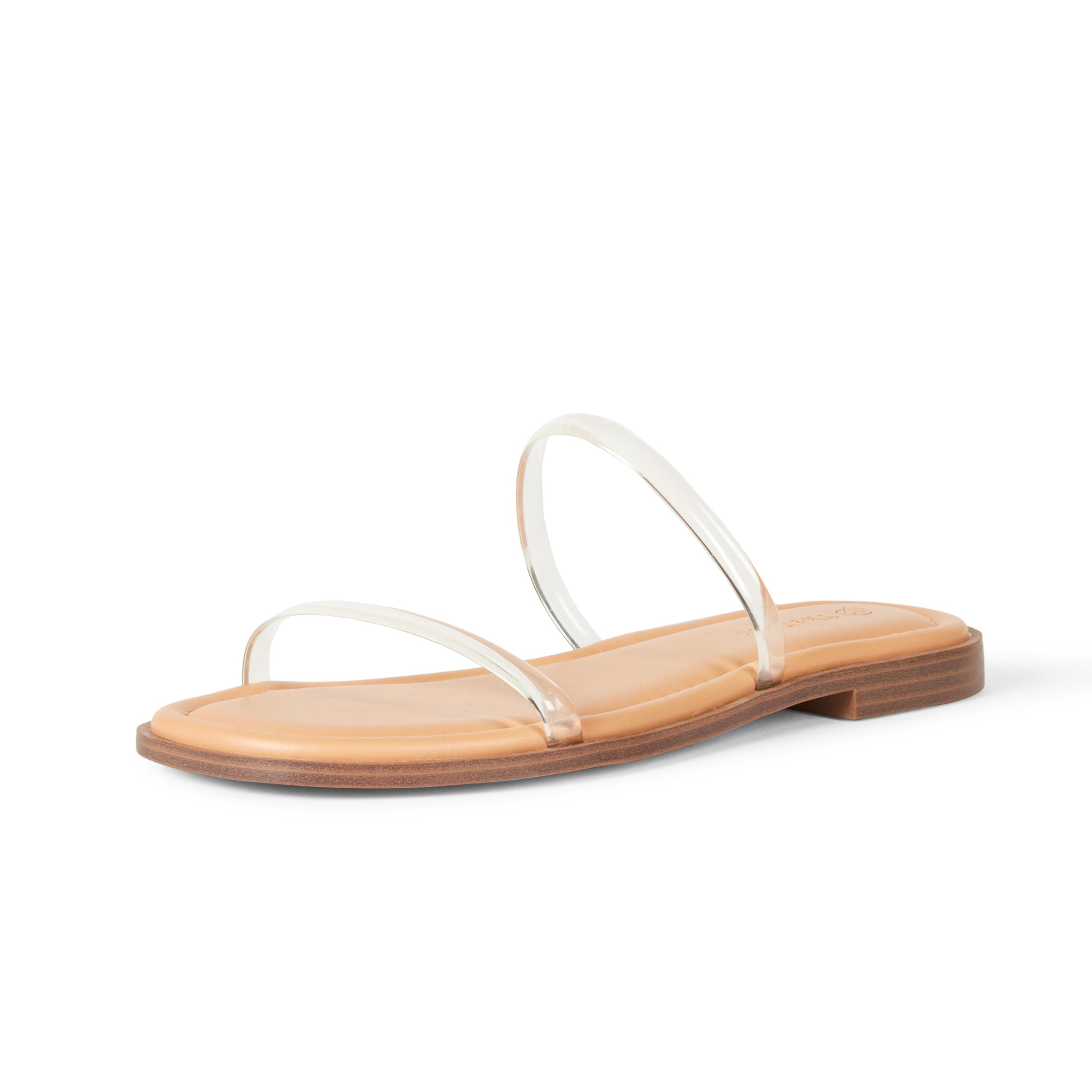 The Drop Women's Paris Square-Toe Two-Strap Flat Sandal