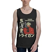 Anime Manga Trigun Tank Top Mens Summer O-Neck Vest Cotton Fashion Sleeveless T-Shirts
