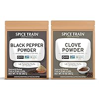 SPICE TRAIN, Black Pepper Powder(283g) + Clove Powder(283g)